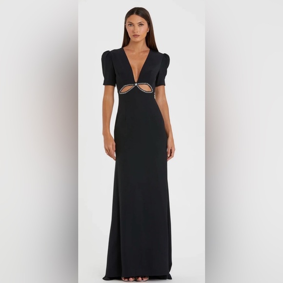 Mac Duggal Black Cutout Dress - Picture 1 of 15